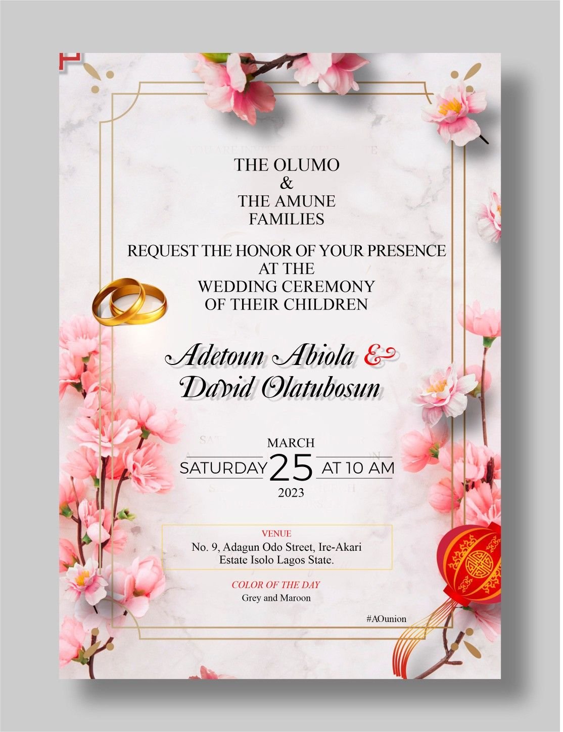 Wedding Invitation Card Design 4